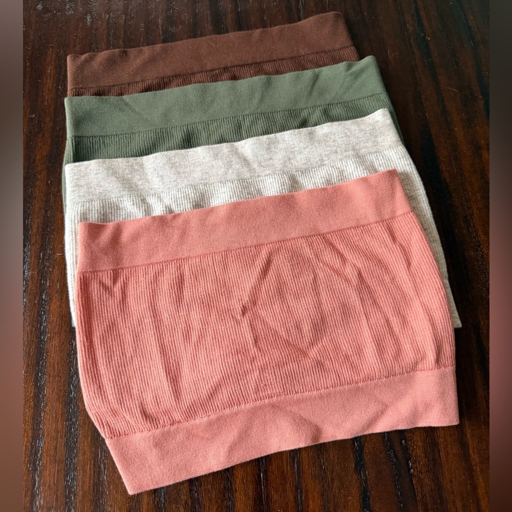 LOFT Daydream Seamless Bandeau Bralettes : set of 4 : Sz XS/S